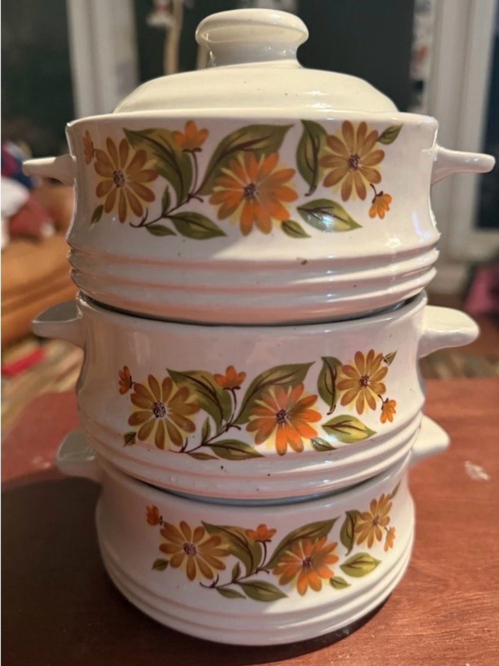 3 Capri Bake Serve 'n Store Stoneware Individual Casserole 5" Dish